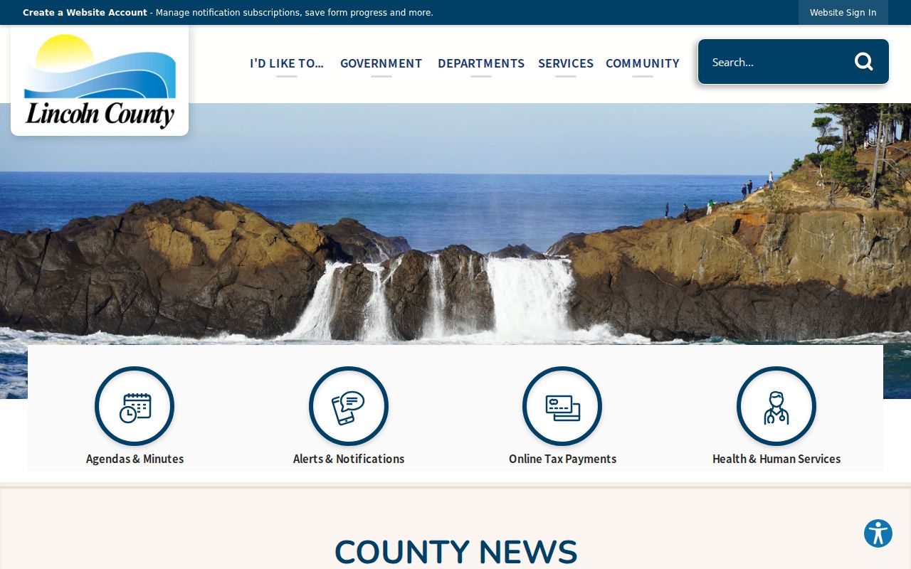 Lincoln County Oregon government gateway for criminal record offices