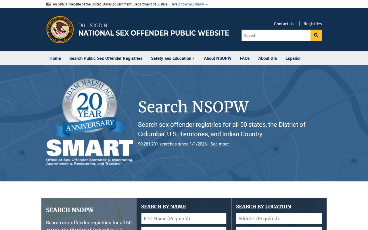 National registry supplement for a Lincoln County sex offender search