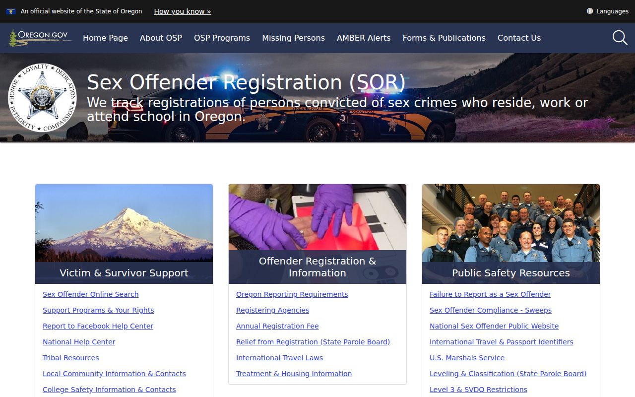 Oregon State Police guidance for a Lincoln County sex offender search